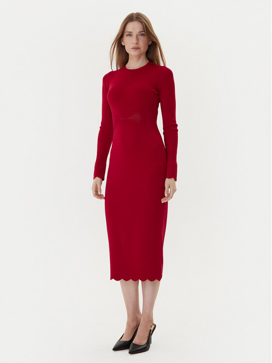 TWINSET TWINSET Kötött ruha 252TP3040 Piros Slim Fit