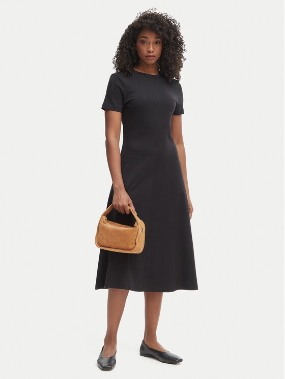 Tommy Hilfiger Tommy Hilfiger Rochie de zi WW0WW50825 Negru Regular Fit