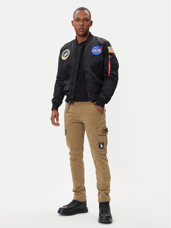 Alpha Industries Alpha Industries Kalhoty z materiálu Petrol Patch 178207 Zelená Slim Fit