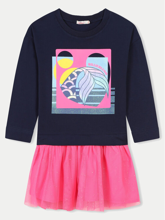 Billieblush Billieblush Kötött ruha U20508 Sötétkék Regular Fit