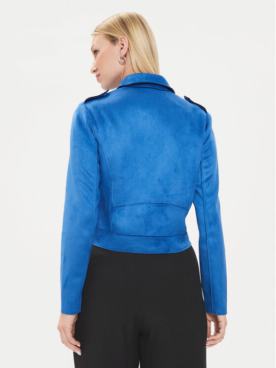 Morgan Morgan Bunda z imitace kůže 241-GOUSMI Modrá Straight Fit
