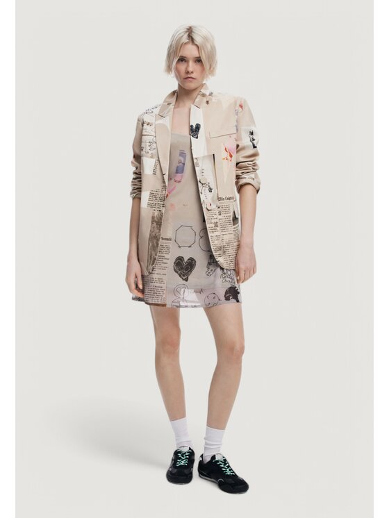 Desigual Desigual Giacca da donna AME_NEWSPAPER COLLAGE_LACROIX Beige To Fit
