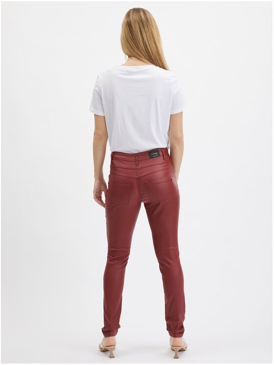 Orsay Orsay Spodnie damskie 319261-395000__42 Bordowy Skinny Fit