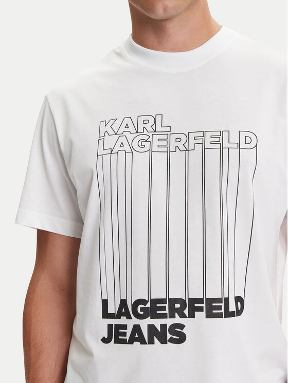 Karl Lagerfeld Jeans Karl Lagerfeld Jeans T-krekls A3M17002 Balts Regular Fit