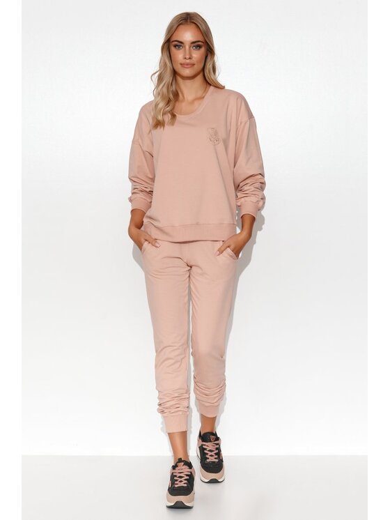 Makadamia Makadamia Dres M787 Różowy Comfortable Fit