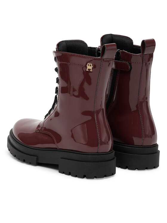 Tommy Hilfiger Tommy Hilfiger Schnürstiefeletten Lace-Up Bootie T4A5-34025-0775 S Dunkelrot