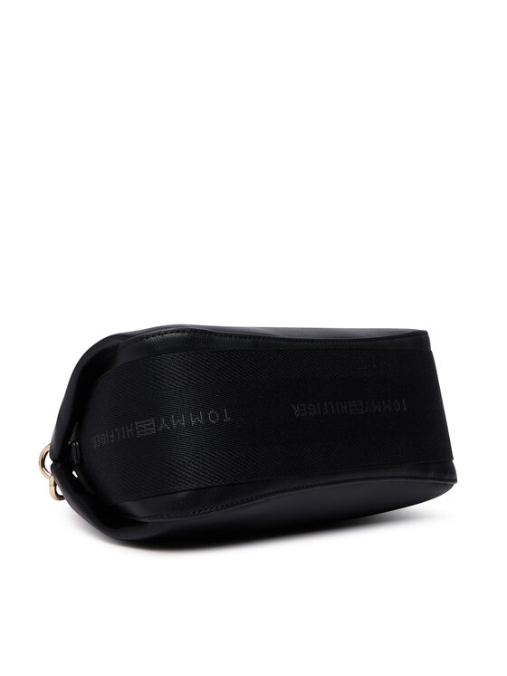 Tommy Hilfiger Tommy Hilfiger Ročna torba Th Logotape Mini Satchel AW0AW18743 Črna