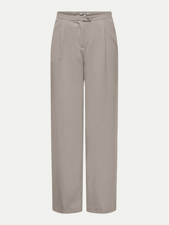 ONLY ONLY Kalhoty z materiálu Leila 15338347 Béžová Wide Leg