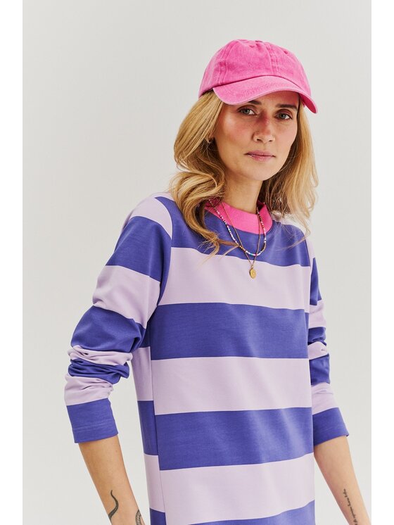 NAOKO NAOKO Úpletové šaty First Light Fialová Regular Fit