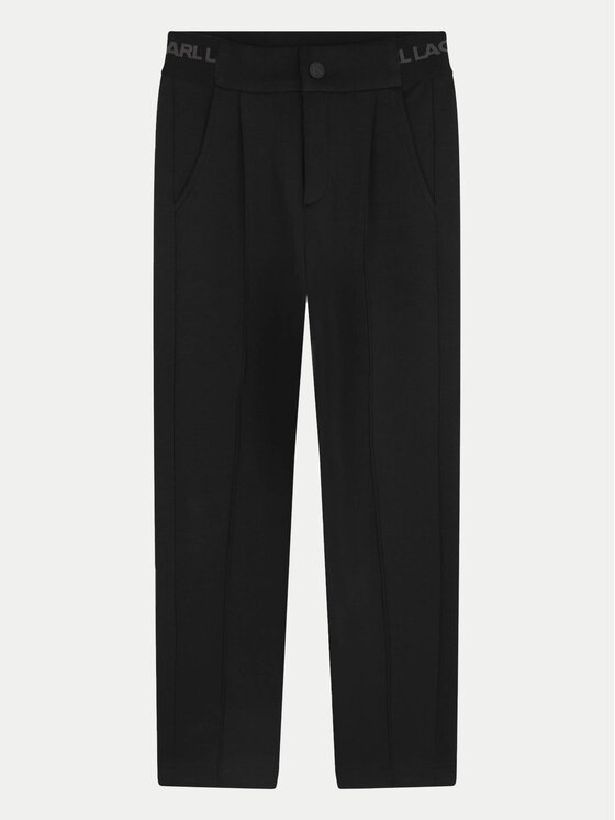 Karl Lagerfeld Kids Karl Lagerfeld Kids Παντελόνι υφασμάτινο Z30264 S Μαύρο Regular Fit