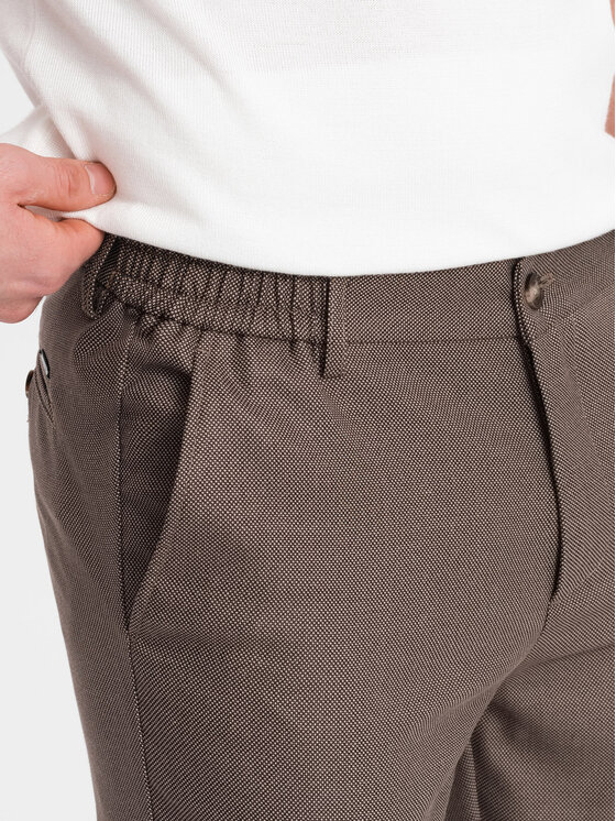 Ombre Ombre Chino kalhoty OM-PACP-0182 Béžová Slim Fit