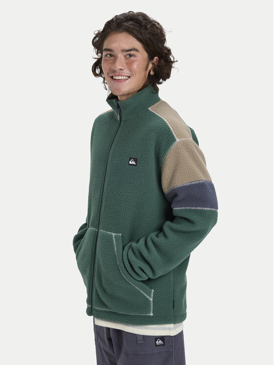 Quiksilver Quiksilver Flis Clean Coast Block EQYPF03065 Zelena Loose Fit