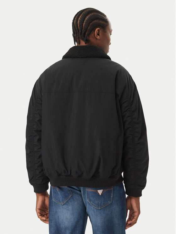 Tommy Jeans Tommy Jeans Bomber jakna Flag Aviator  DM0DM23499 Črna Relaxed Fit