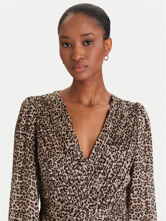 Guess Guess Cocktail obleka W5YK20 WDW82 Bež Regular Fit