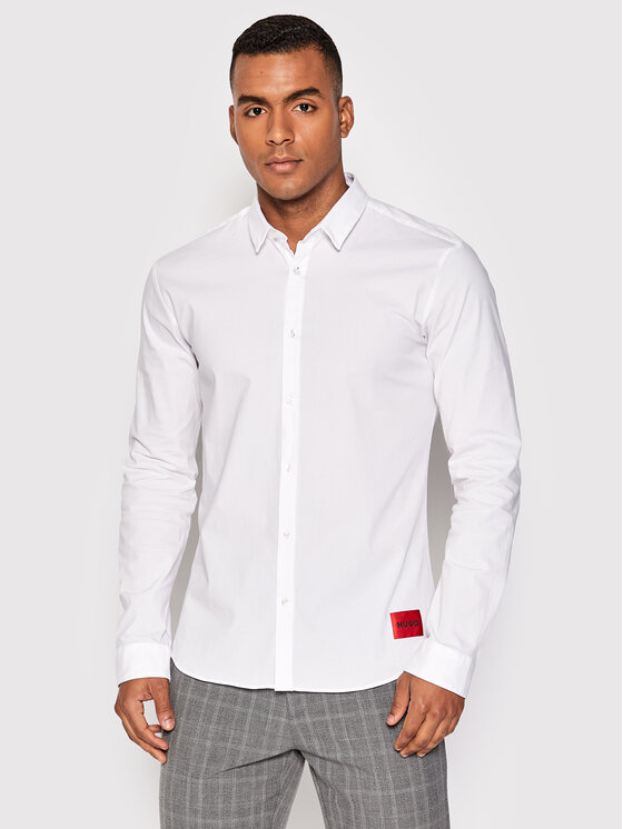 HUGO Hugo Cămașă Ero3-W 50475687 Alb Extra Slim Fit