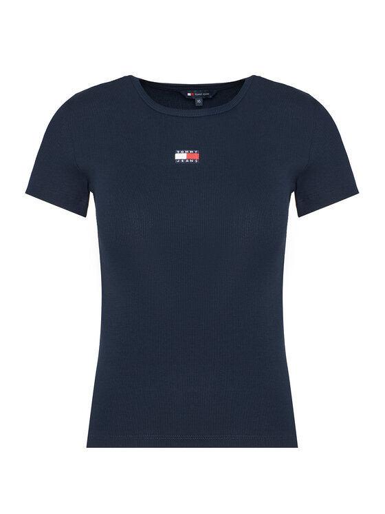 Tommy Jeans Tommy Jeans Longsleeve Badge DW0DW17881 Blu scuro Slim Fit