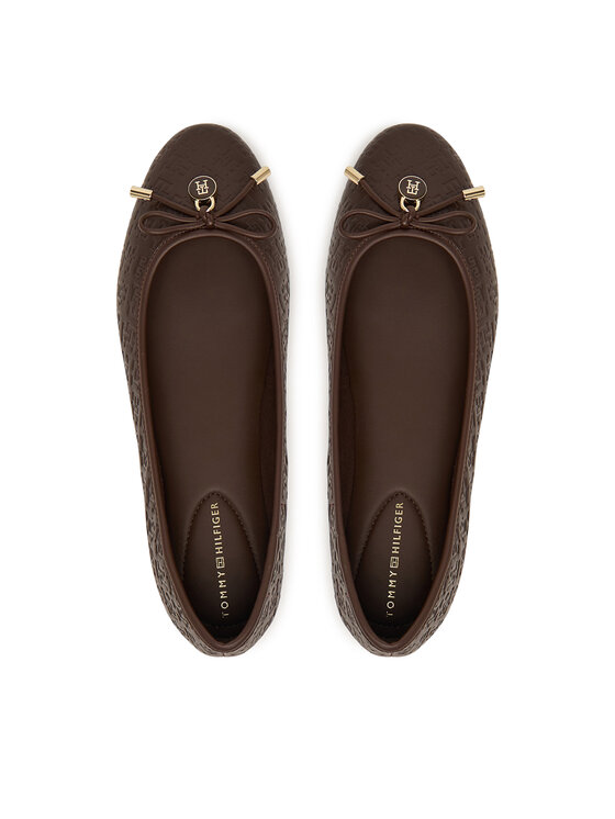 Tommy Hilfiger Tommy Hilfiger Ballerinas Th Charm Monogram Ballerina FW0FW09683 Braun