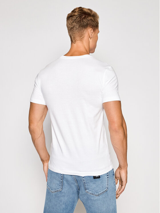 Calvin Klein Jeans Calvin Klein Jeans T-Shirt Tee Shirt Essential J30J314544 Bílá Slim Fit
