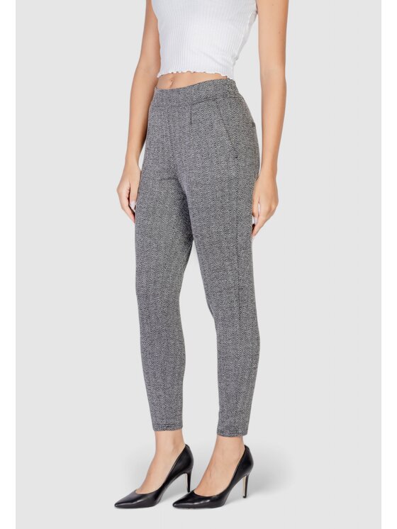 ICHI ICHI Pantaloni da donna IHKATE JACQUARD PA8 Nero Regular Fit