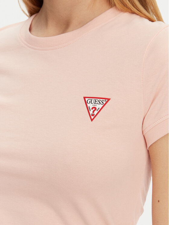 Guess Guess T-shirt W2YI44 J1314 Narančasta Slim Fit