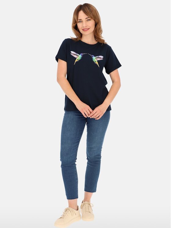 Perso Perso T-Shirt TCE242000F Tmavomodrá Regular Fit