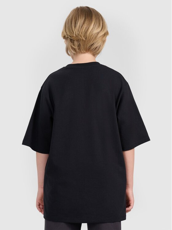 4F 4F T-Shirt 4FJRAW25TTSHM3061-20S Černá Oversize