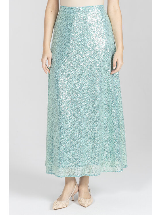 Deni Cler Milano Deni Cler Milano Spódnica maxi W-DC-7017-F2-G9-43-1 Zielony Regular Fit