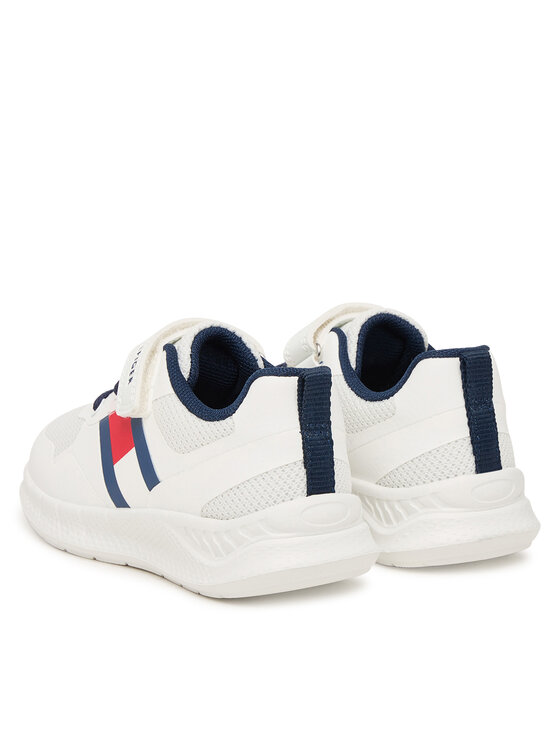 Tommy Hilfiger Tommy Hilfiger Αθλητικά Flag Low Cut Lace-Up/Velcro T1X9-34369-1843 M Λευκό