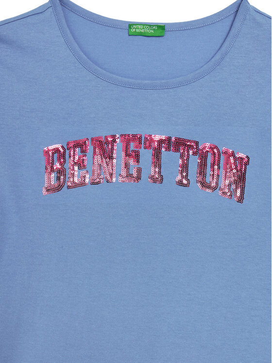 United Colors Of Benetton United Colors Of Benetton Majica 3I1XC10P1 Modra Regular Fit