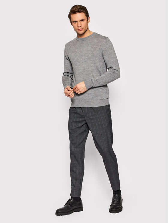 Maglione Mark 12175288 Grigio Regular Fit
