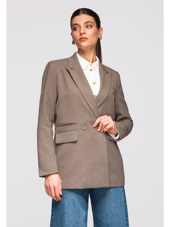 Ombre Ombre Sako OW-BLZB-0111 Hnědá Slim Fit