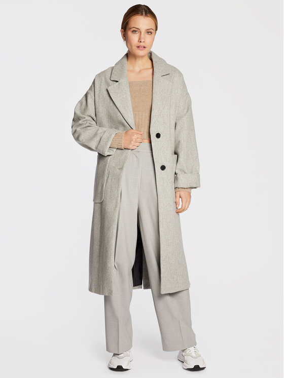 Cappotto di lana Santo EDT21230103 Grigio Regular