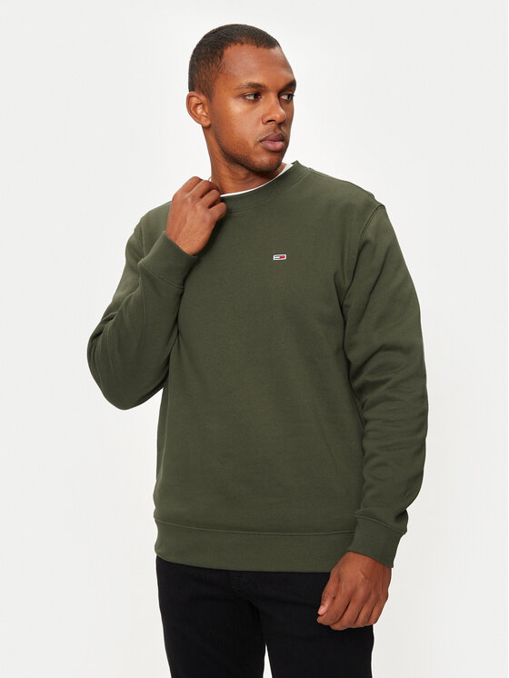 Tommy Jeans Mikina DM0DM20741 Zelená Regular Fit