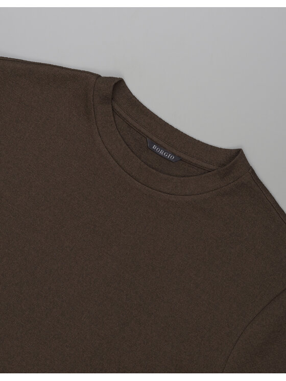 Borgio Borgio T-Shirt jacurso Brązowy Classic Fit