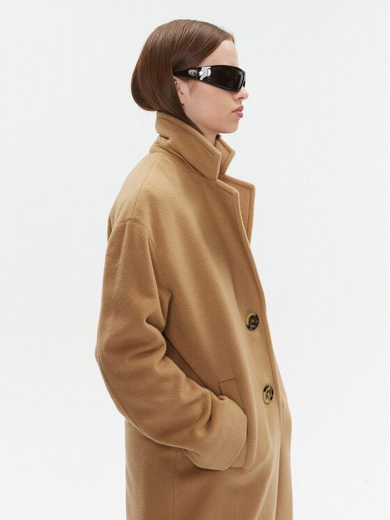 PINKO Pinko Vilnonis paltas 101976 A182 Ruda Regular Fit