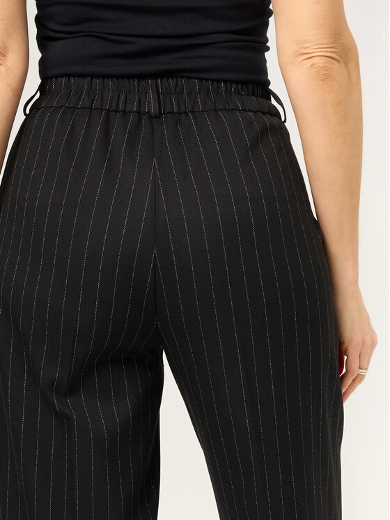 Willsoor Willsoor Spodnie materiałowe 68255 Czarny Wide Leg