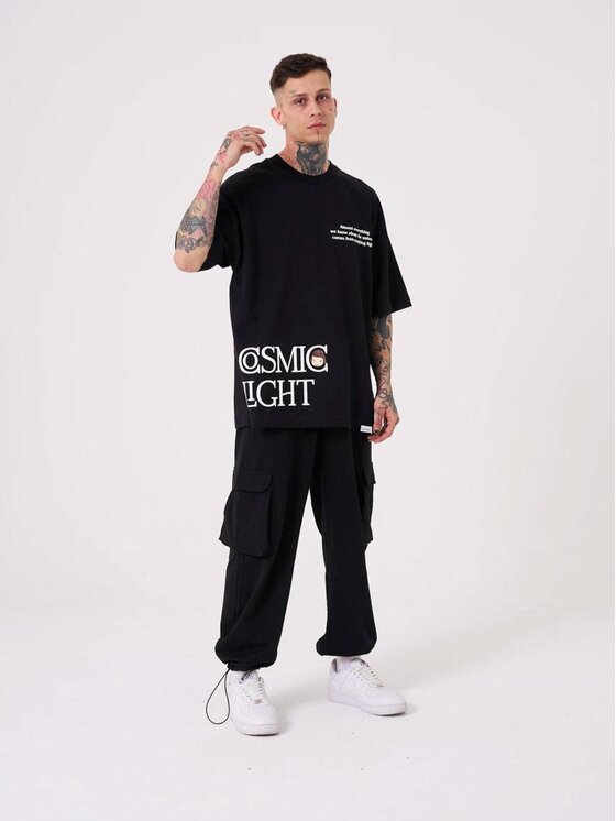 Machinist Machinist T-Shirt Koszulka Z Krótkim Rękawem Oversize Czarna Machinist Cosmic Light L Czarny Oversize
