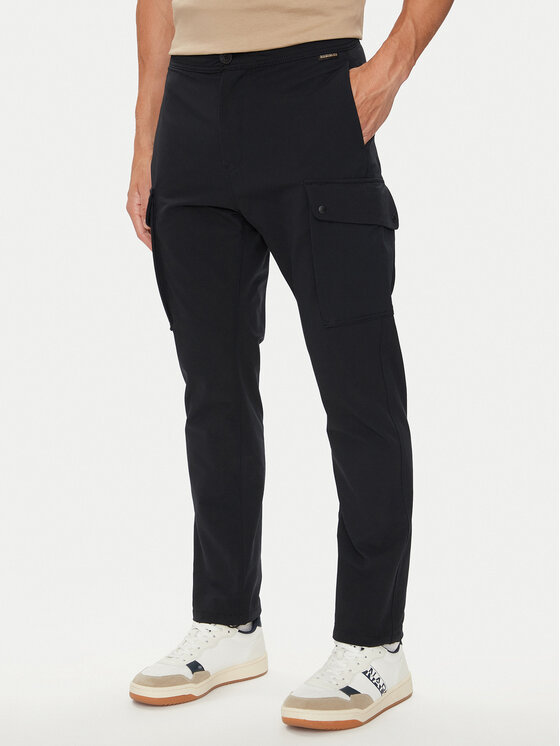 Napapijri Napapijri Pantaloni di tessuto M-Broc NP0A4IK3 Nero Regular Fit