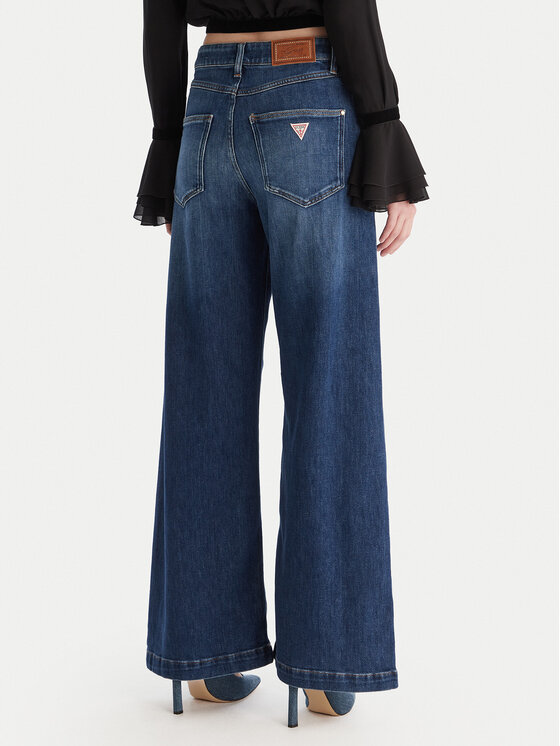 Guess Guess Jeansy W5BA1C D0615 Modrá Wide Leg