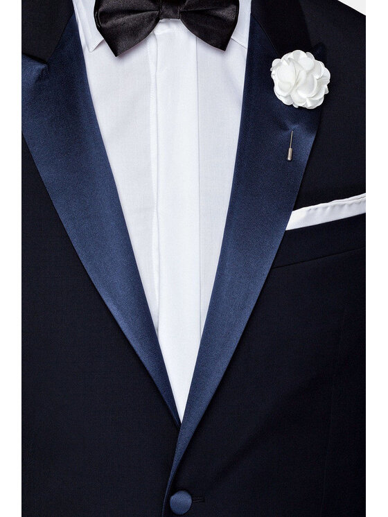 Lancerto Lancerto Marynarka Lincoln Granatowy Slim Fit