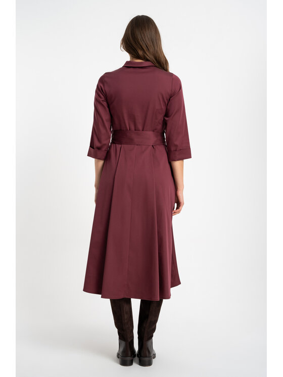 CLICK CLICK Sukienka codzienna 60-6039 Bordowy Regular Fit