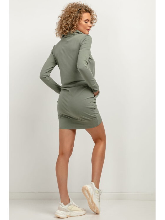 Tessita Tessita Sukienka codzienna T376 Zielony Straight Fit