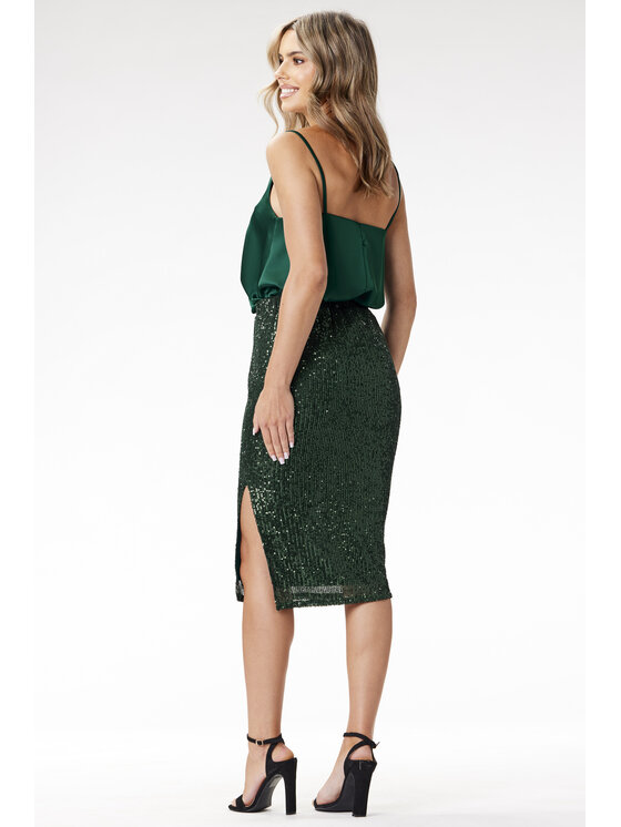 Awama Awama Sukně A692 Zelená Basic Fit