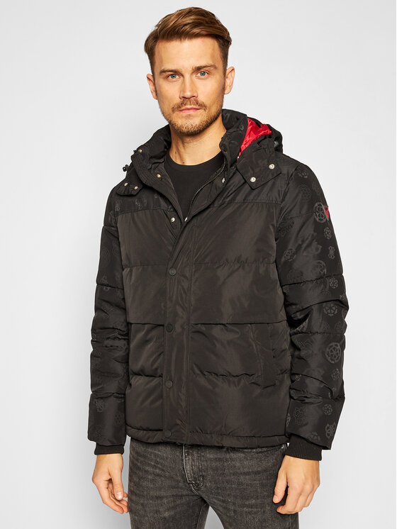 Guess Guess Winterjacke Mixed Logo M0BL34 WD9B0 Schwarz Regular Fit