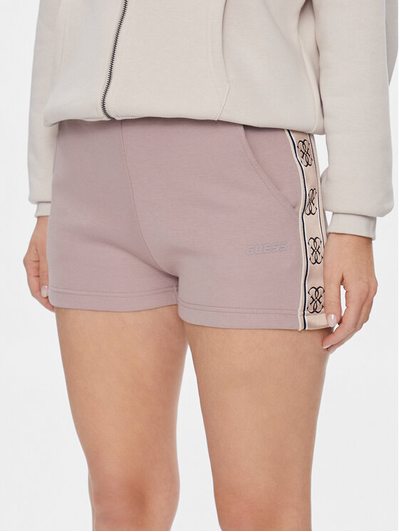 Guess Športové kraťasy Britney V3GD13 KB3P2 Béžová Loose Fit