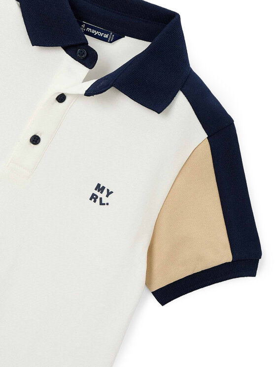 Mayoral Mayoral Tricou polo 3109 Alb Regular Fit