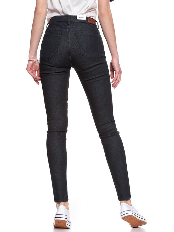 Wrangler Wrangler Pantaloni di tessuto HIGH RISE SKINNY Blu Skinny Fit