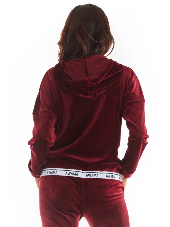 Awama Awama Mikina A371 Bordová Basic Fit