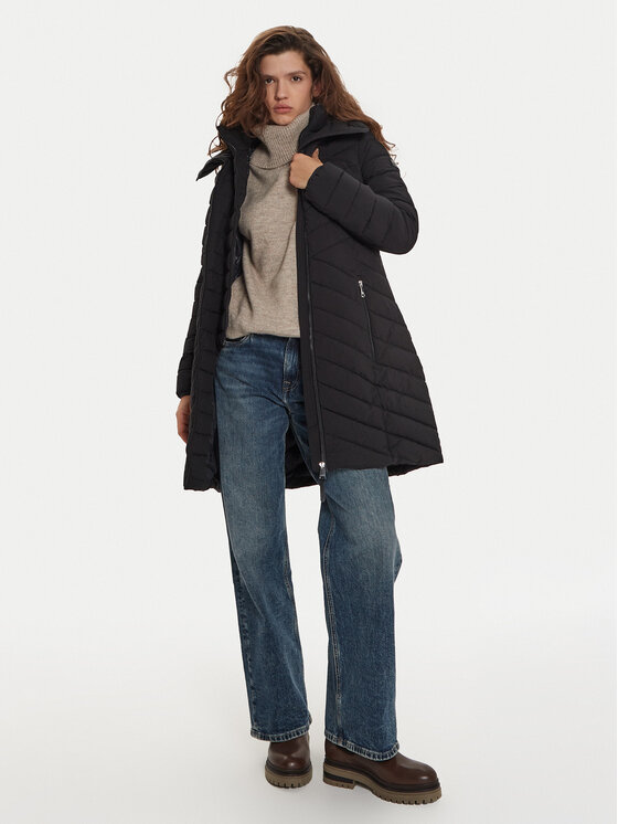 DKNY DKNY Giubbotto invernale DLEMPN46 Nero Slim Fit