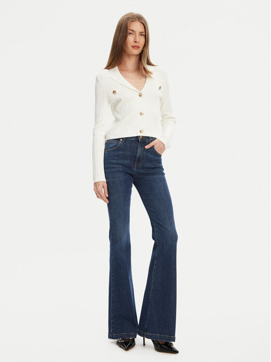 Guess Guess Cardigan W5YR11 Z0130 Alb Regular Fit